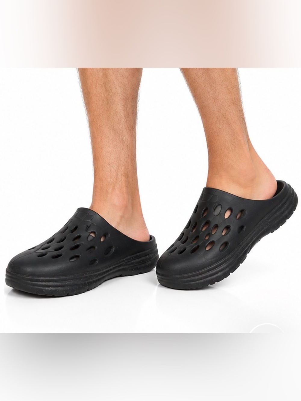 Men's Kane Black foam Slides Slip-On Ventilated Clogs Men 9 Women 11